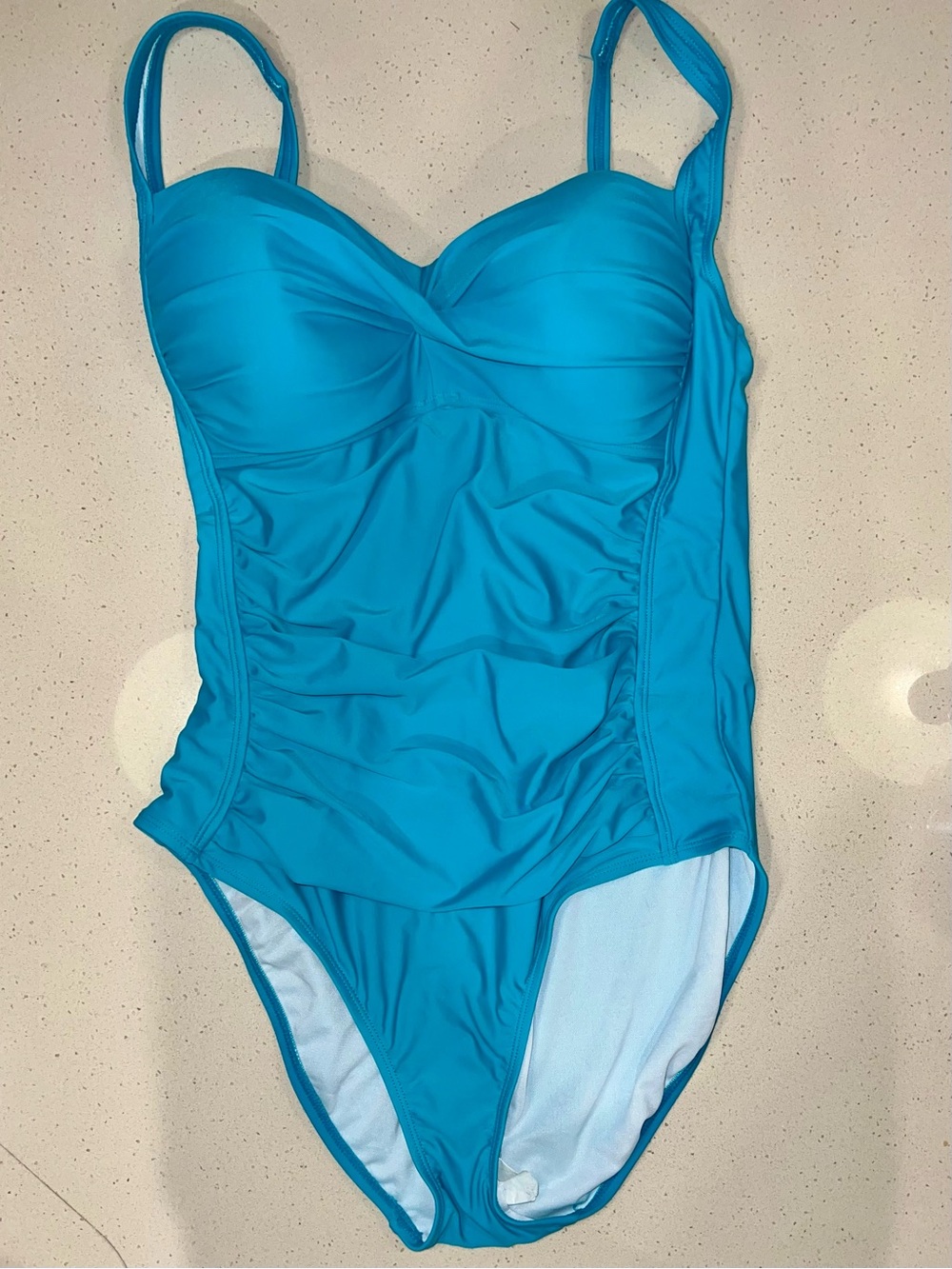 Sonnet Shores Women's Size 18W Teal One-Piece Swimsuit - NWT